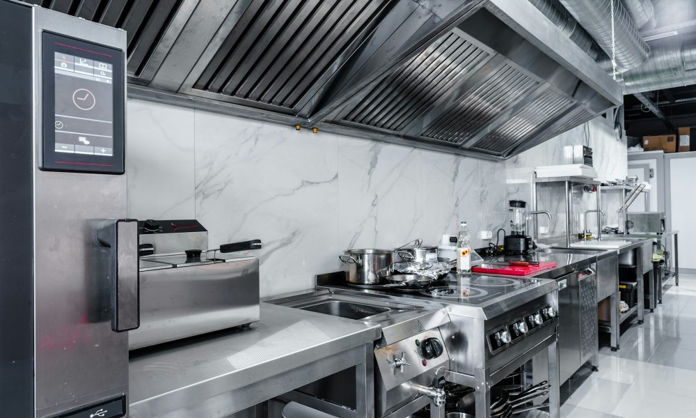 Kitchen appliances in professional kitchen in a restaurant